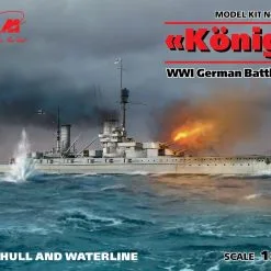 ICM 1/700 "Konig", WWI German Battleship, Full Hull And Waterline # S014 -Aircraft Kits Sales 1485253167 s 014 box web