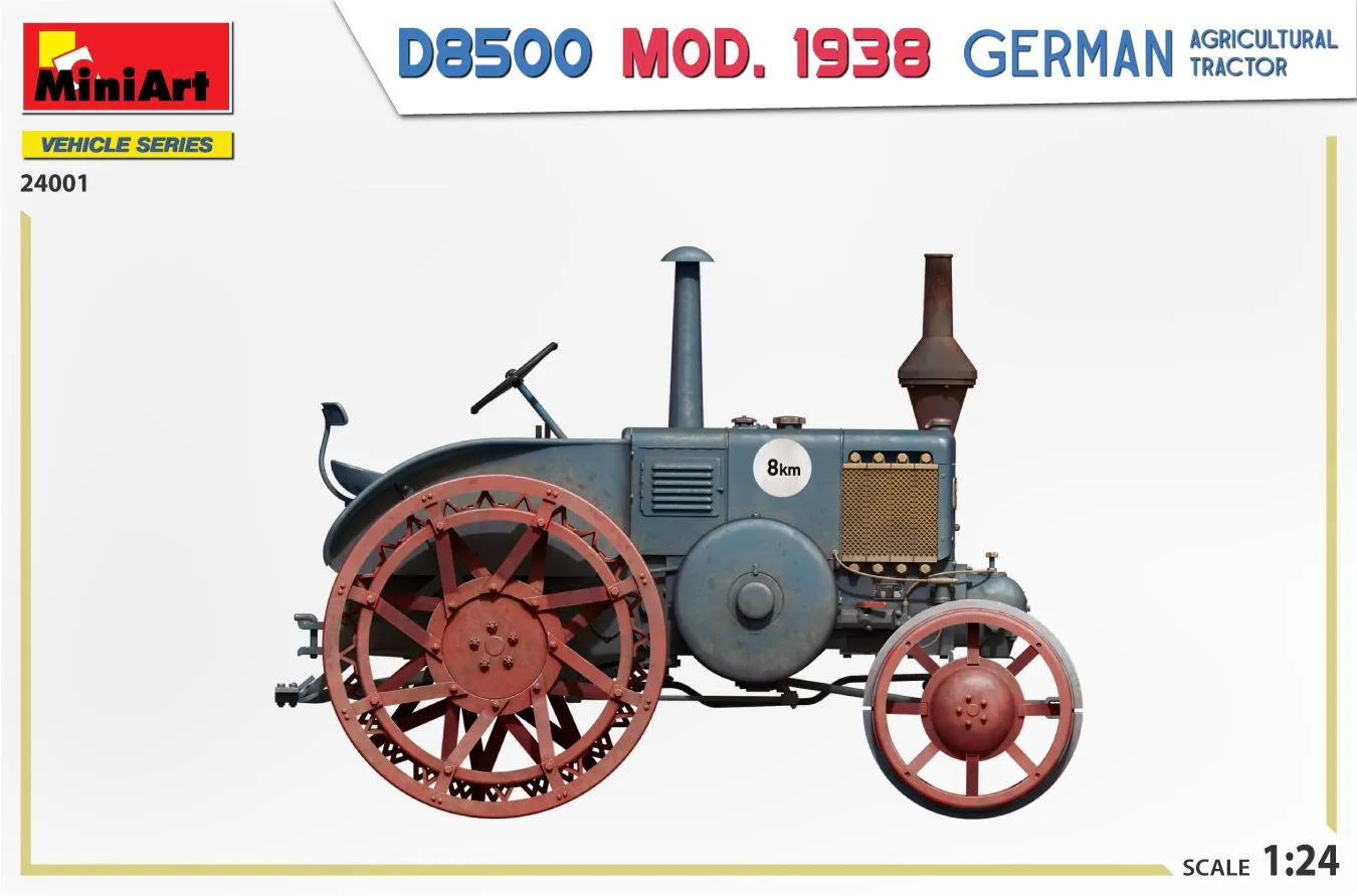 Miniart 1/24 German D8500 Mod 1938 Agricultural Tractor # 24001 5 Miniart 1/24 German D8500 Mod 1938 Agricultural Tractor # 24001 - Image 3