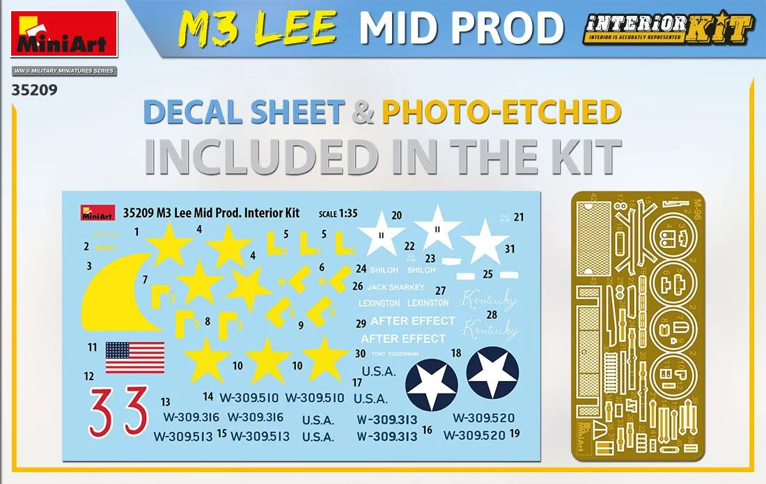 Miniart 1/35 M3 Lee Mid Prod. Interior Kit # 35209 5 Miniart 1/35 M3 Lee Mid Prod. Interior Kit # 35209 - Image 3