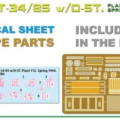 Miniart 1/35 T-34/85 W/D-5T Plant 112 1944 Interior Kit # 35290 46 Miniart 1/35 T-34/85 W/D-5T Plant 112 1944 Interior Kit # 35290 -Aircraft Kits Sales 35290 decal and pe