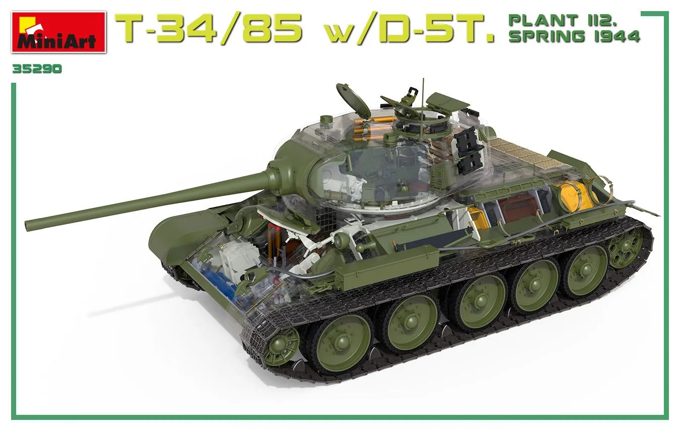 Miniart 1/35 T-34/85 W/D-5T Plant 112 1944 Interior Kit # 35290 23 Miniart 1/35 T-34/85 W/D-5T Plant 112 1944 Interior Kit # 35290 - Image 21