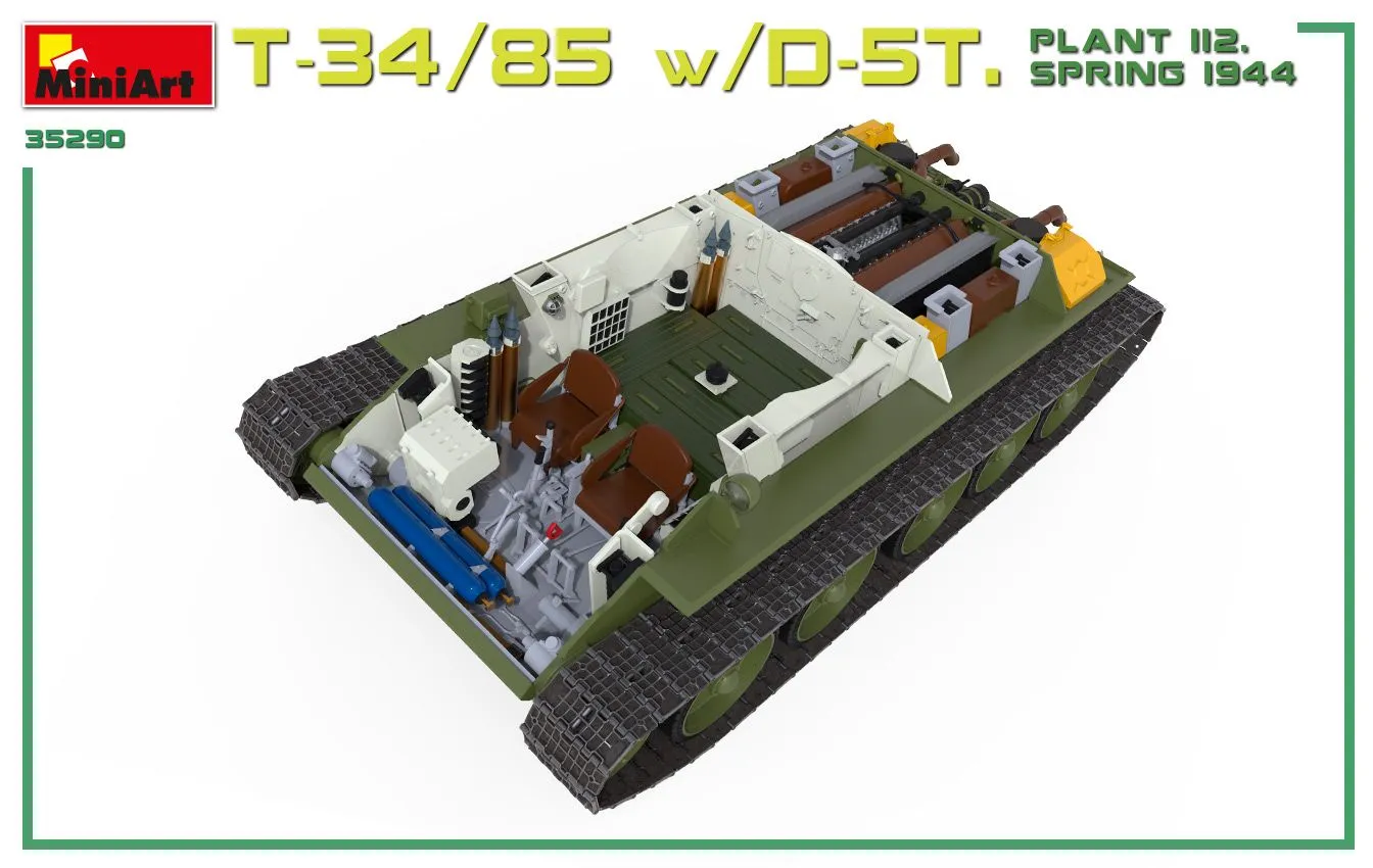 Miniart 1/35 T-34/85 W/D-5T Plant 112 1944 Interior Kit # 35290 25 Miniart 1/35 T-34/85 W/D-5T Plant 112 1944 Interior Kit # 35290 - Image 23