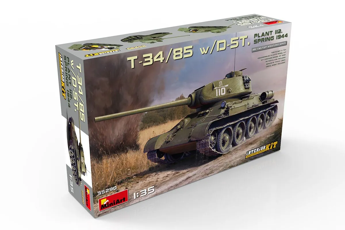 Miniart 1/35 T-34/85 W/D-5T Plant 112 1944 Interior Kit # 35290 4 Miniart 1/35 T-34/85 W/D-5T Plant 112 1944 Interior Kit # 35290 - Image 2