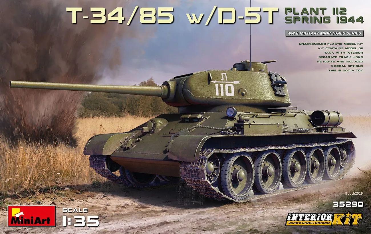 Miniart 1/35 T-34/85 W/D-5T Plant 112 1944 Interior Kit # 35290 3 Miniart 1/35 T-34/85 W/D-5T Plant 112 1944 Interior Kit # 35290