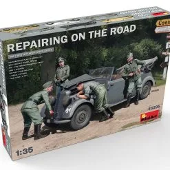 Miniart 1/35 Repair On The Road (170V Cabrio & 4 Figs) # 35295