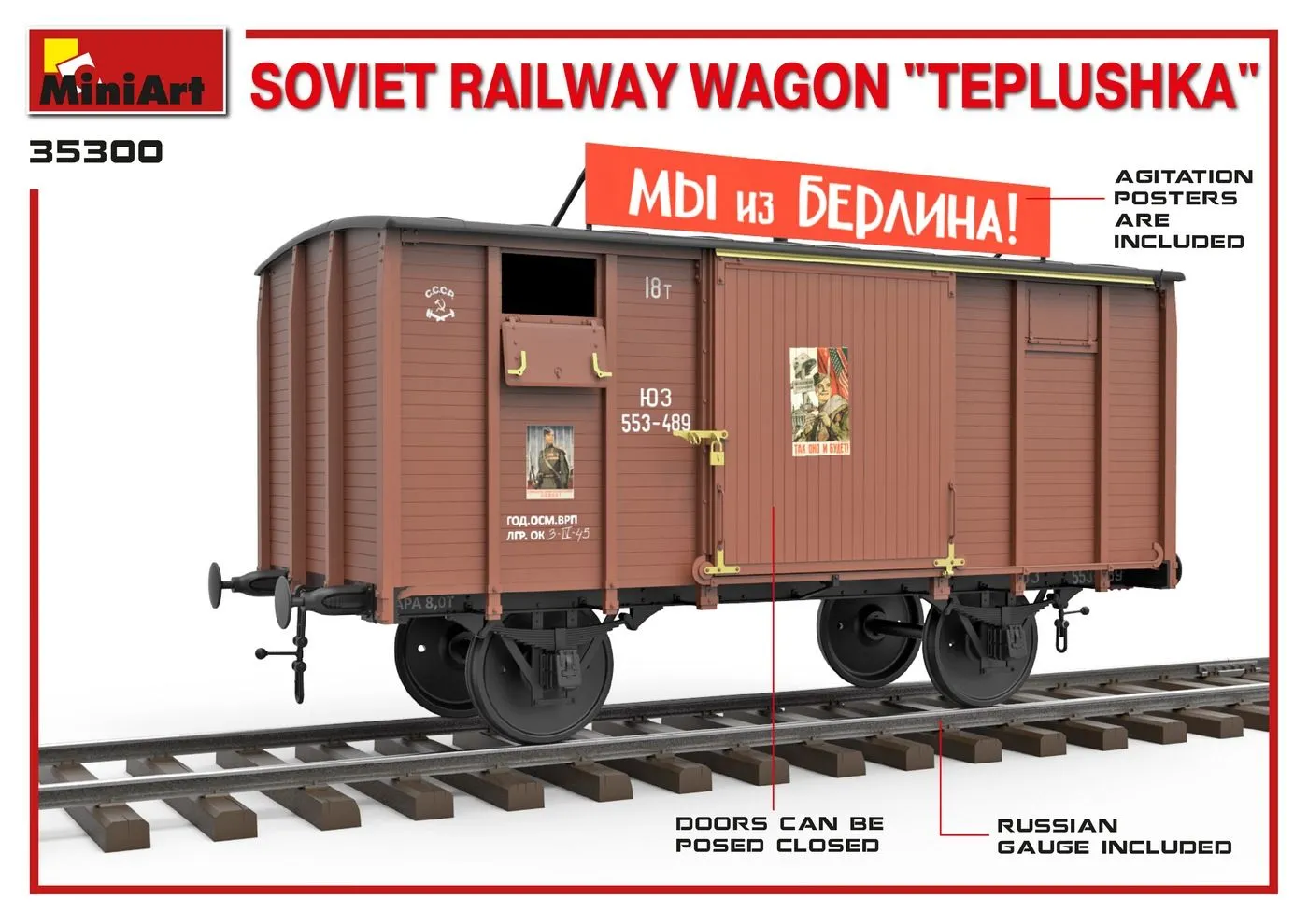 Miniart 1/35 Soviet Railway Wagon 'Teplushka' # 35300 13 Miniart 1/35 Soviet Railway Wagon 'Teplushka' # 35300 - Image 11