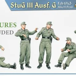 Miniart 1/35 StuG III Ausf G Feb 1943 Alkett Prod, Int Kit # 35335 -Aircraft Kits Sales 35335 figures