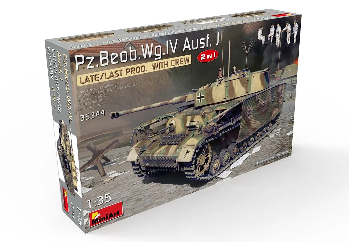 MiniArt 1/35 Pz.Beob.Wg.IV Ausf. J LATE/LAST PROD. 2 IN 1 W/CREW # 35344 3 MiniArt 1/35 Pz.Beob.Wg.IV Ausf. J LATE/LAST PROD. 2 IN 1 W/CREW # 35344