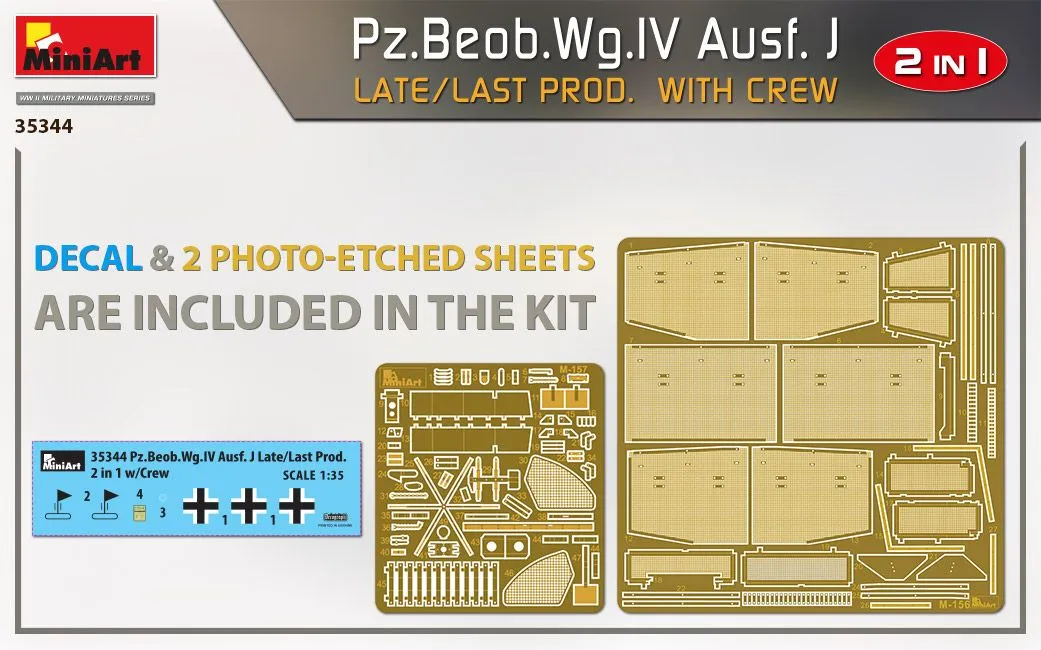 MiniArt 1/35 Pz.Beob.Wg.IV Ausf. J LATE/LAST PROD. 2 IN 1 W/CREW # 35344 9 MiniArt 1/35 Pz.Beob.Wg.IV Ausf. J LATE/LAST PROD. 2 IN 1 W/CREW # 35344 - Image 7