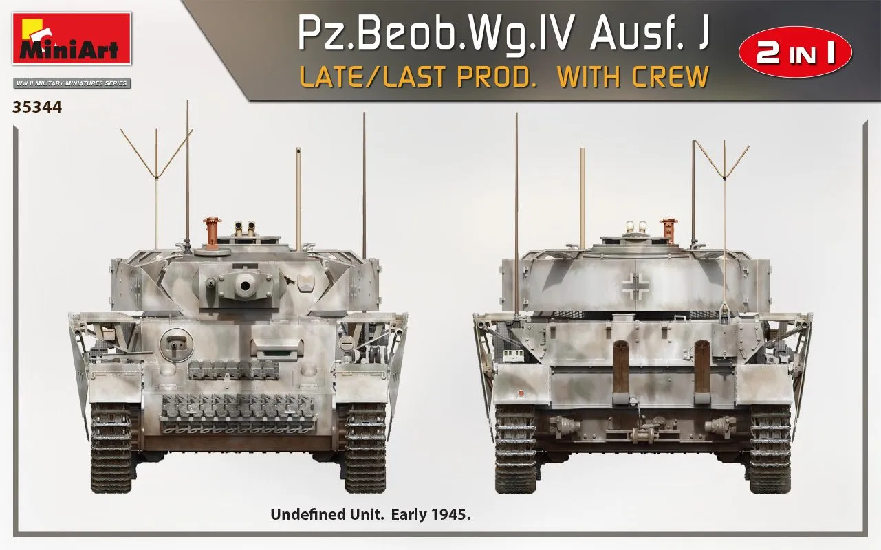 MiniArt 1/35 Pz.Beob.Wg.IV Ausf. J LATE/LAST PROD. 2 IN 1 W/CREW # 35344 12 MiniArt 1/35 Pz.Beob.Wg.IV Ausf. J LATE/LAST PROD. 2 IN 1 W/CREW # 35344 - Image 10