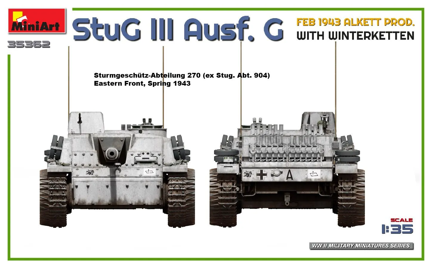 Miniart 1/35 StuG III Ausf. G Alkett Prod W/ Winterketten # 35362 12 Miniart 1/35 StuG III Ausf. G Alkett Prod W/ Winterketten # 35362 - Image 10