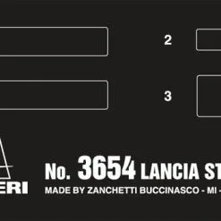 Italeri 1/24 Lancia Stratos HF # 3654 14 Italeri 1/24 Lancia Stratos HF # 3654 -Aircraft Kits Sales 3654 lastrina nera fustellatalr 1