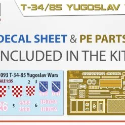 Miniart 1/35 T34/85 Yugoslav Wars # 37093 -Aircraft Kits Sales 37093 decal pe