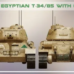 Miniart 1/35 Egyptian T-34/85 W/ Crew # 37098 -Aircraft Kits Sales 37098 side views 1.2