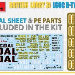 Miniart 1/35 British Lorry LGOC 3t B-Type # 38027 -Aircraft Kits Sales 38027 side views4 1