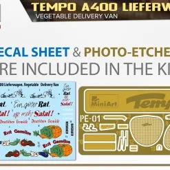 Miniart 1/35 Tempo A400 Lieferwagen, Veg Delivery Van # 38049 10 Miniart 1/35 Tempo A400 Lieferwagen, Veg Delivery Van # 38049 -Aircraft Kits Sales 38049 decal pe