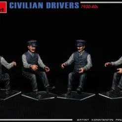 Miniart 1/35 Civilian Drivers 1930-40s # 38050 -Aircraft Kits Sales 38050 photo 2