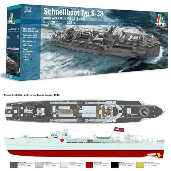 Italeri 1/35 Schnellboot S-38 # 5620 26 Italeri 1/35 Schnellboot S-38 # 5620 - Image 24