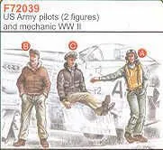 Czech Master Kits 1/72 2 US Army Pilots WWII + Mechanic # 72039