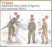 Czech Master Kits 1/72 2 Japanese Navy Pilots WWII # 72043