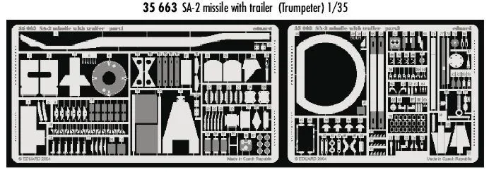 Eduard 1/35 SA-2 Missile With Trailer # 35663 3 Eduard 1/35 SA-2 Missile With Trailer # 35663