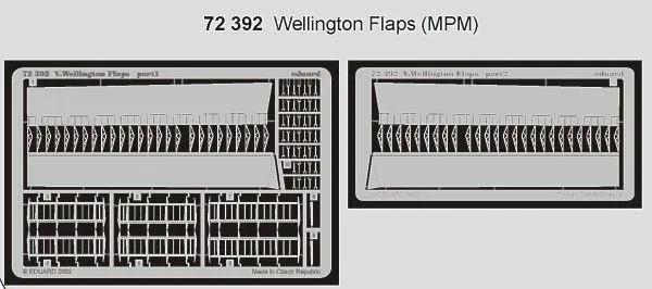 Eduard 1/72 Vickers Wellington Flaps # 72392 3 Eduard 1/72 Vickers Wellington Flaps # 72392