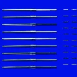 Tamiya 1/350 Scale Metal 46mm Gun Barrels Projectiles # 12643