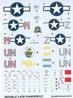 Techmod 1/48 Republic P-47M Thunderbolt (2) # 48012 3 Techmod 1/48 Republic P-47M Thunderbolt (2) # 48012