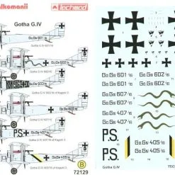 Techmod 1/72 Gotha G.IV (4) 601/16; 602/16 W # 72129