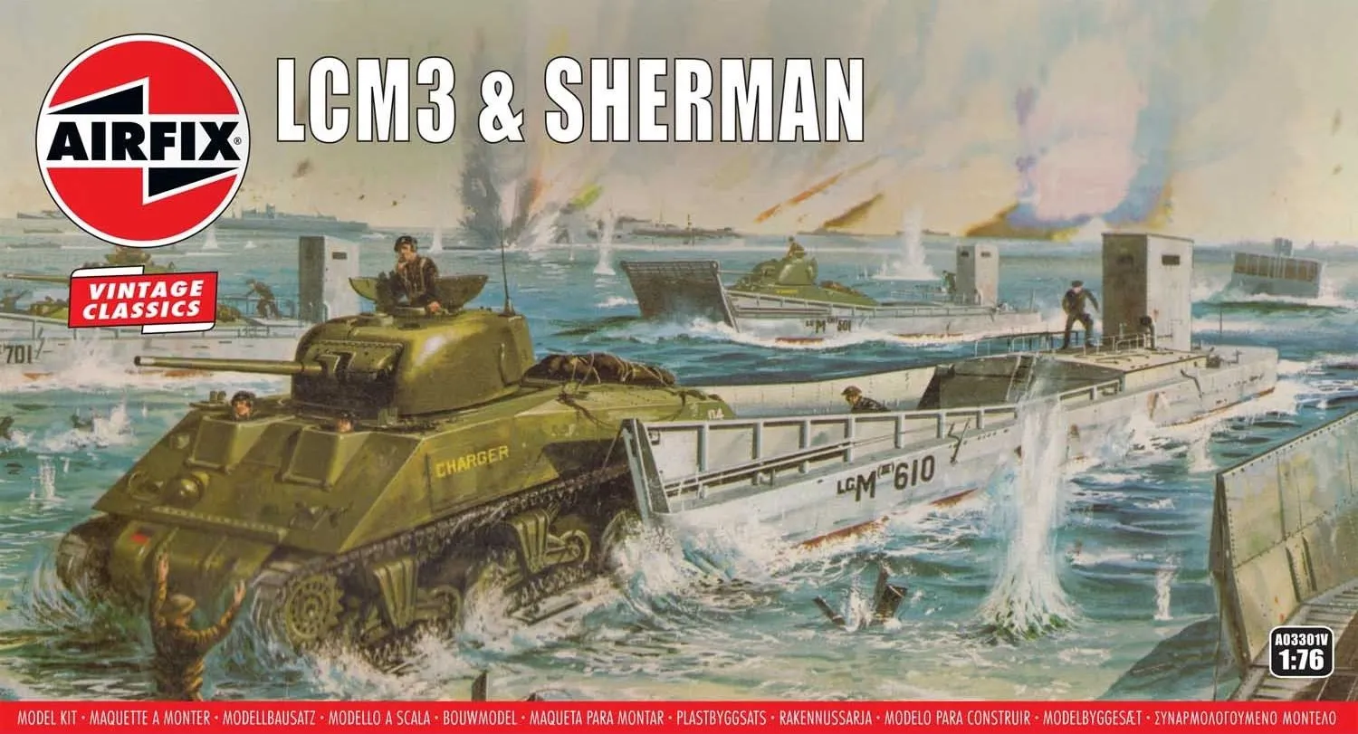 Airfix 1/76 LCM-3 Landing Craft & Mk.II Sherman # 03301V 4 Airfix 1/76 LCM-3 Landing Craft & Mk.II Sherman # 03301V - Image 2