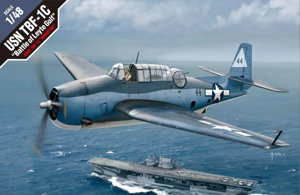 Academy 1/48 Grumman TBF-1C "Battle Of Leyte Gulf" # 12340 3 Academy 1/48 Grumman TBF-1C "Battle Of Leyte Gulf" # 12340