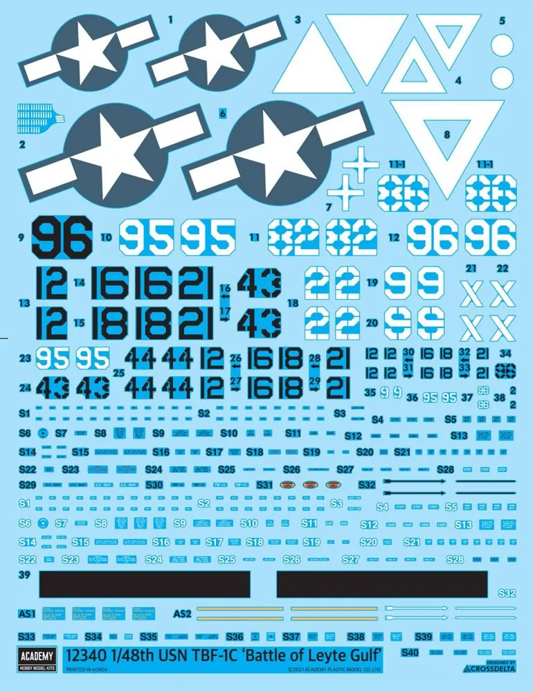 Academy 1/48 Grumman TBF-1C "Battle Of Leyte Gulf" # 12340 4 Academy 1/48 Grumman TBF-1C "Battle Of Leyte Gulf" # 12340 - Image 2