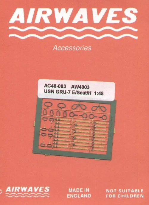 EModels Airwaves 1/48 USN GRU-7 E/seat Harness # 48003 3 EModels Airwaves 1/48 USN GRU-7 E/seat Harness # 48003