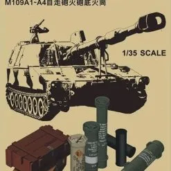 AFV Club 1/35 US Propellant Containers For M109 A1-A4 SPG # 35299