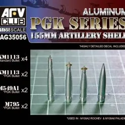 AFV Club 1/35 US M1122 & M454 155mm Artillery Shells (Aluminium) # AG3556