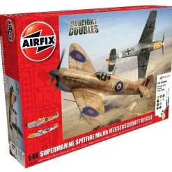 Airfix 1/48 Supermarine Spitfire MkVb Messerschmitt Bf109E # 50160 - Plastic Model Kit