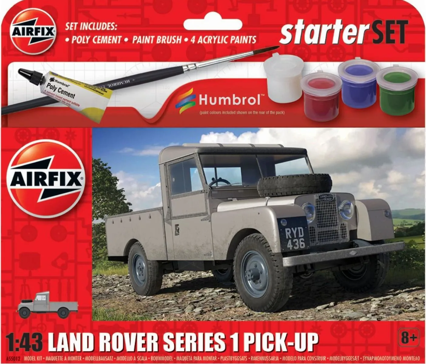 Airfix 1/43 Land Rover Series 1 Pick Up Starter Set # 55012 3 Airfix 1/43 Land Rover Series 1 Pick Up Starter Set # 55012