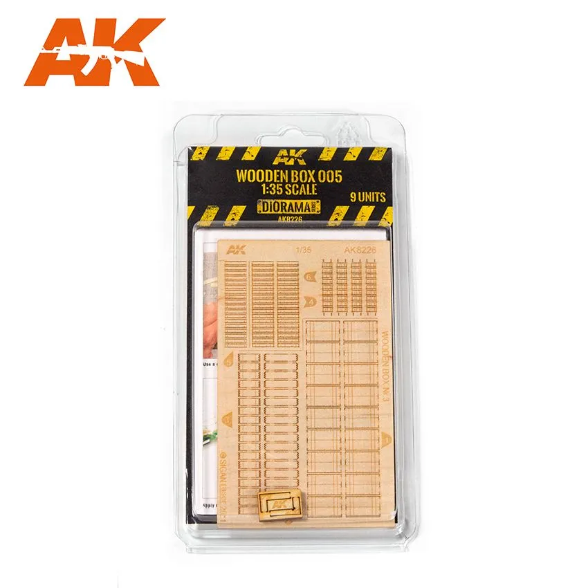 AK Interactive 1/35 Laser Cut Wooden Box 5 (9 Units) # 8226 3 AK Interactive 1/35 Laser Cut Wooden Box 5 (9 Units) # 8226