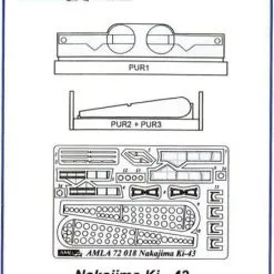 AML 1/72 Nakajima Ki43 Hayabusa "Oscar' Undercarriage And Flaps Set # 72018