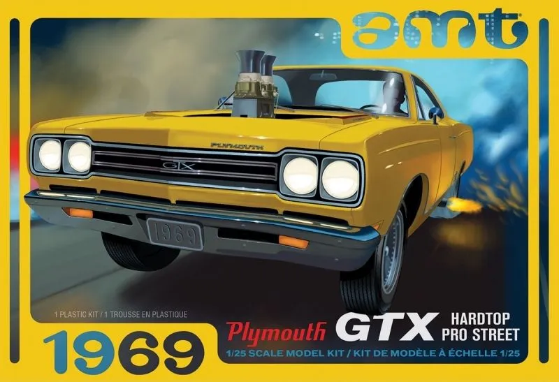 AMT 1/25 1969 Plymouth GTX Hardtop Pro Street # 1180 3 AMT 1/25 1969 Plymouth GTX Hardtop Pro Street # 1180