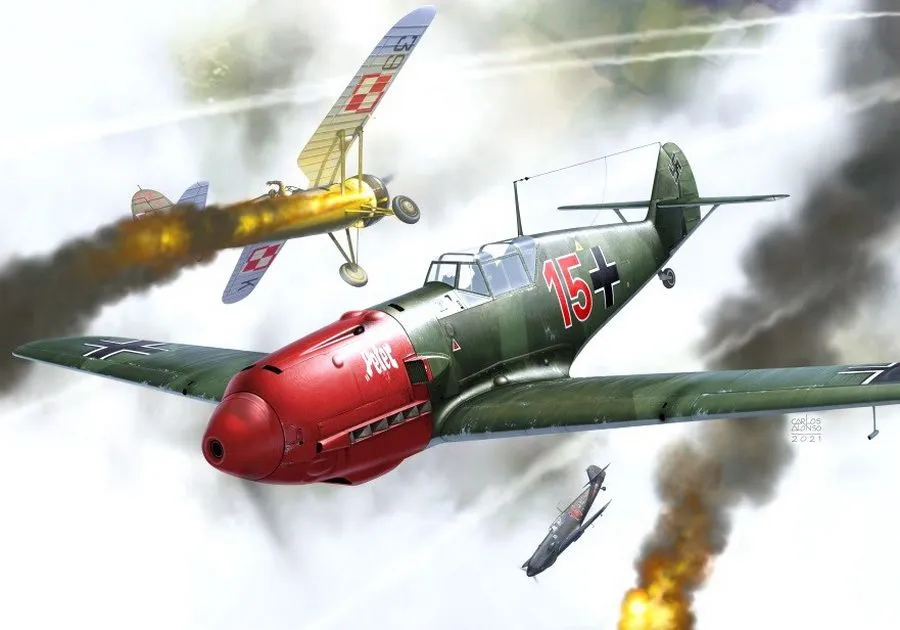 AZ Models AZ Model 1/72 Messerschmitt Bf-109E-1 "Polish Campaign" # 7801 4 AZ Models AZ Model 1/72 Messerschmitt Bf-109E-1 "Polish Campaign" # 7801 - Image 2