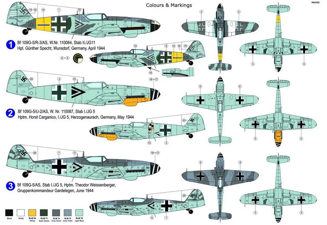 AZ Models AZ Model 1/72 Messerschmitt Bf-109G-5/AS # 7832 4 AZ Models AZ Model 1/72 Messerschmitt Bf-109G-5/AS # 7832 - Image 2