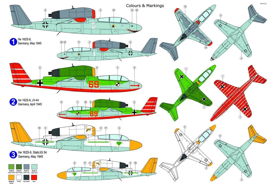 AZ Models AZ Model 1/72 Heinkel He-162S-9 'V-tail Jet' # 7839 4 AZ Models AZ Model 1/72 Heinkel He-162S-9 'V-tail Jet' # 7839 - Image 2