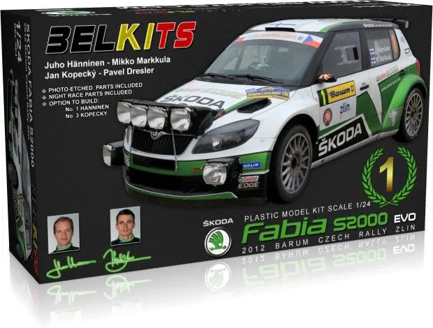 Belkits 1/24 SKODA FABIA S2000 EVO # 004 - Plastic Model Kit 3 Belkits 1/24 SKODA FABIA S2000 EVO # 004 - Plastic Model Kit