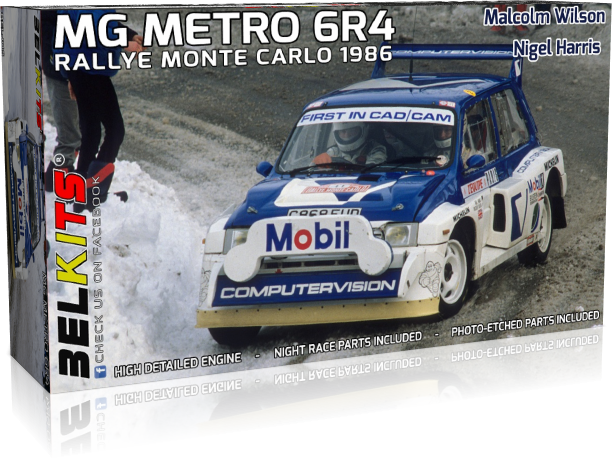 Belkits 1/24 MG Metro 6R4 Rally Monte Carlo # 015 3 Belkits 1/24 MG Metro 6R4 Rally Monte Carlo # 015