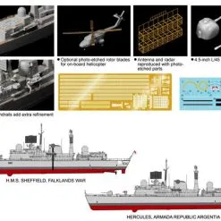 Cyber Hobby Cyber-Hobby 1/700 H.M.S. Sheffield Type 42 Destroyer Batch 1 (Falklands War 30th Anniversary) # 7133 5 Cyber Hobby Cyber-Hobby 1/700 H.M.S. Sheffield Type 42 Destroyer Batch 1 (Falklands War 30th Anniversary) # 7133 -Aircraft Kits Sales ch7133 1