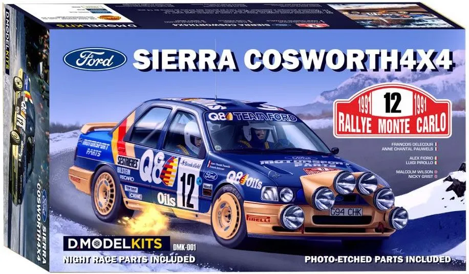 DM Model Kits 1/24 Ford Sierra Cosworth 4x4 Rally Montecarlo 1991 # K001 4 DM Model Kits 1/24 Ford Sierra Cosworth 4x4 Rally Montecarlo 1991 # K001 - Image 2