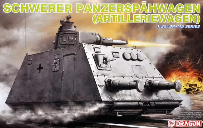 Dragon 1/35 Schwere Spahwagen (heavy Armoured Railway Wagon) With Turret # 6073 3 Dragon 1/35 Schwere Spahwagen (heavy Armoured Railway Wagon) With Turret # 6073