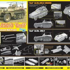 Dragon 1/35 Sd.Kfz 250/3 Greif (2 In 1) # 6911 23 Dragon 1/35 Sd.Kfz 250/3 Greif (2 In 1) # 6911 -Aircraft Kits Sales drg6911 10