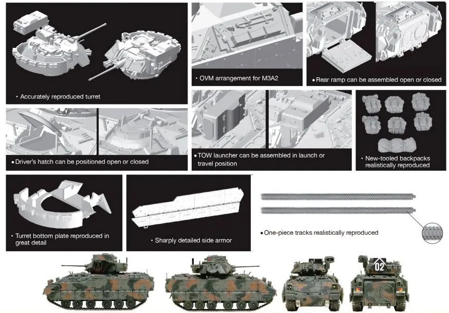 Dragon 1/72 M3A2 ODS Bradley # 7413 5 Dragon 1/72 M3A2 ODS Bradley # 7413 - Image 3